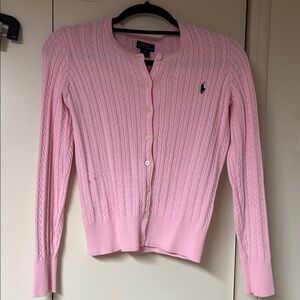 Ralph Lauren Pink Knit Cardigan V-Neck